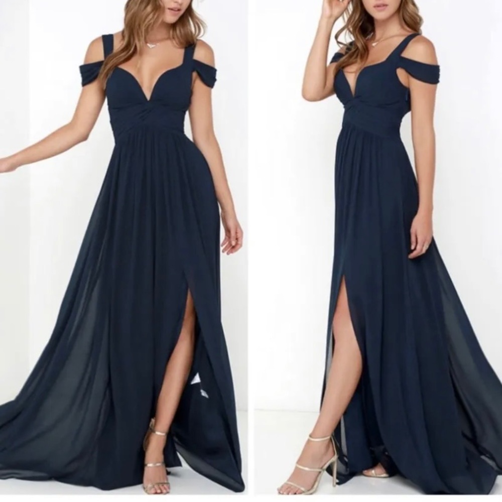 Bariano Australia Maxi Dress Small Blue